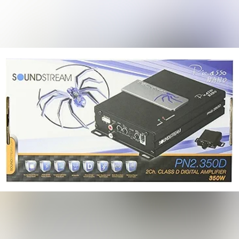 Picasso Nano 2-Channel Digital Amplifier - Black Soundstream